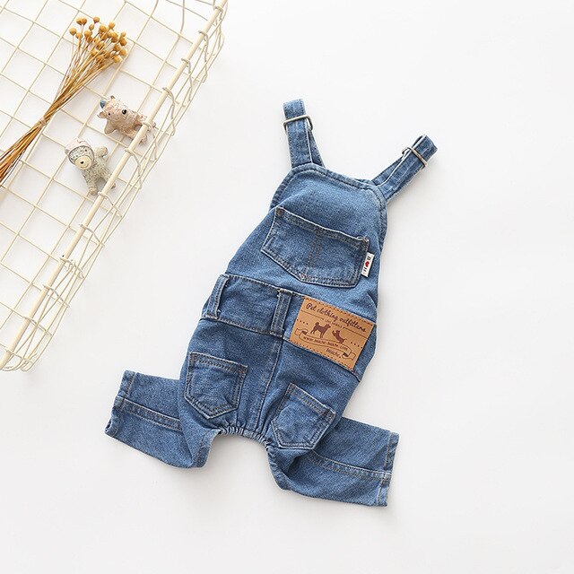 Blue Denim Dog Overalls