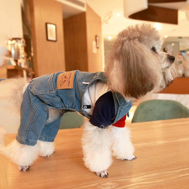 Blue Denim Dog Overalls