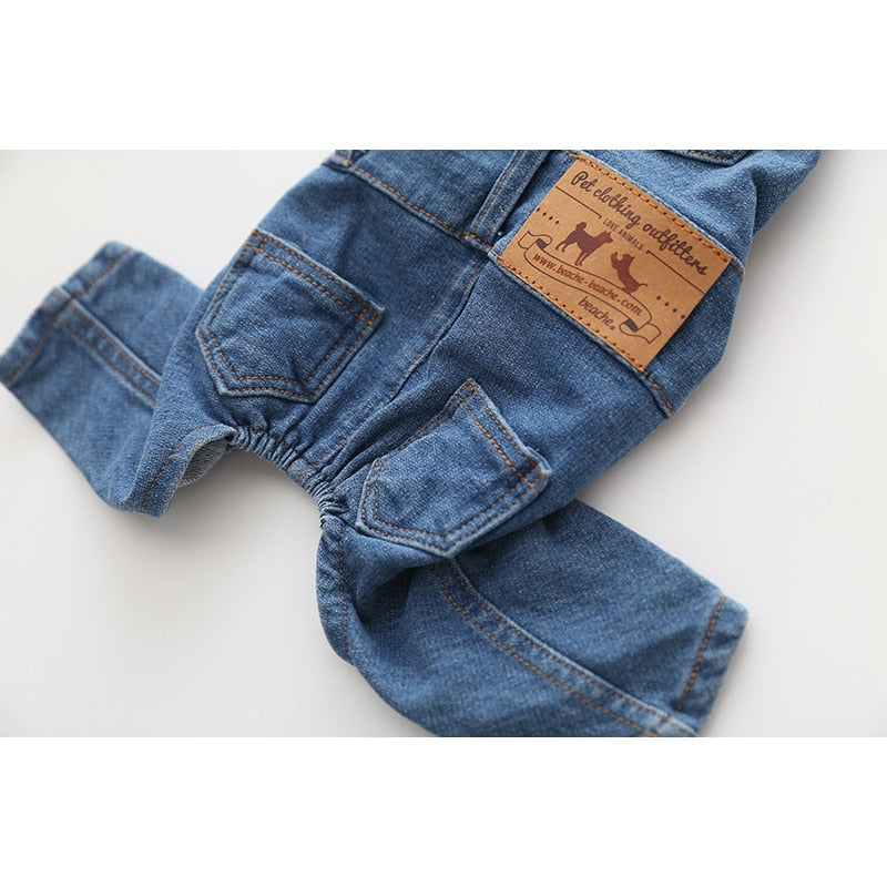 Blue Denim Dog Overalls